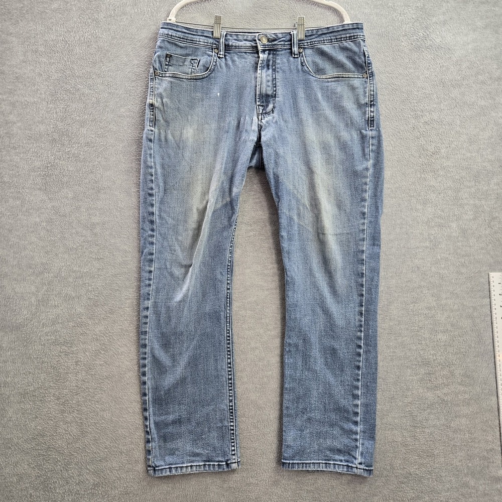Buffalo David Bitton Men Jeans 34X30 Blue Denim JACKSON-X Straight Pockets READ